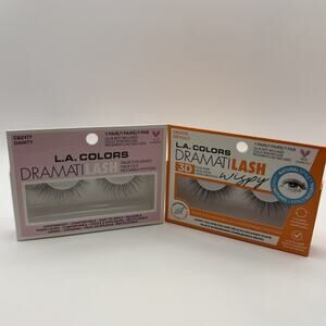 L.A. COLORS Dramati Lash set, 2 packs, 1 Devout Wispy 3D and 1 Dainty, NIB LASH
